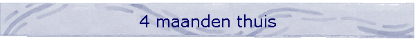 4 maanden thuis